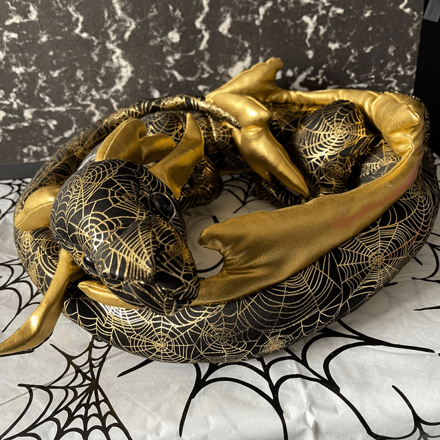 Draak knuffel gold spider